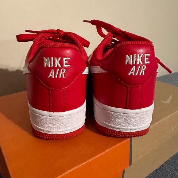 Practically NIB Nike University Red and White Air Force 1 Low - Picture 2 of 7